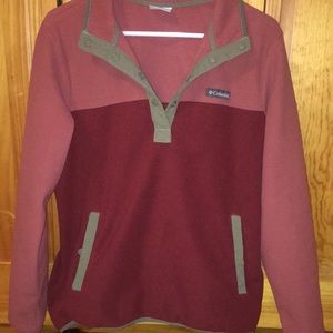 Colombia quarter zip button sweatshirt crew neck